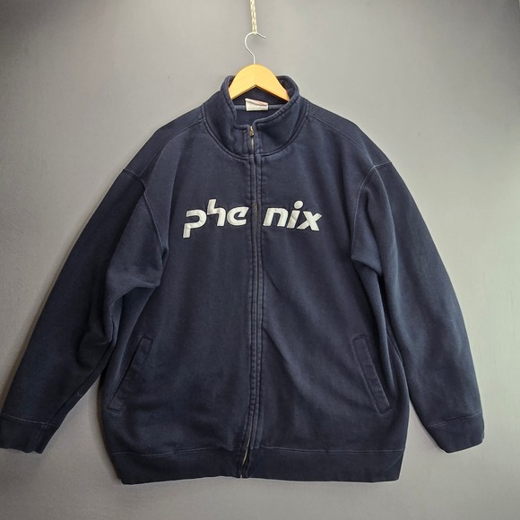 Phenix Other - Phenix Full Zip Sweatshirt Jacket Pro-Weave XXL Navy Blue Vintage Graphic Logo